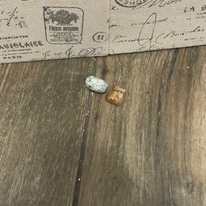 Two pretty rocks from the mountains in a store